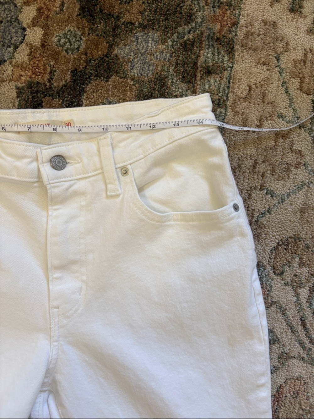 Levi's White High-Rise Flare Jeans - Picture 5 of 7